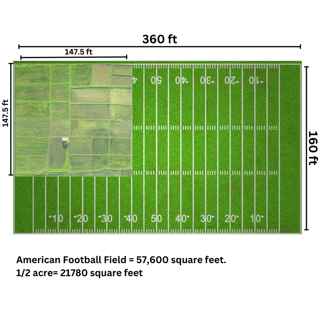 How Big Is a Half-Acre Compared to a Football Court?