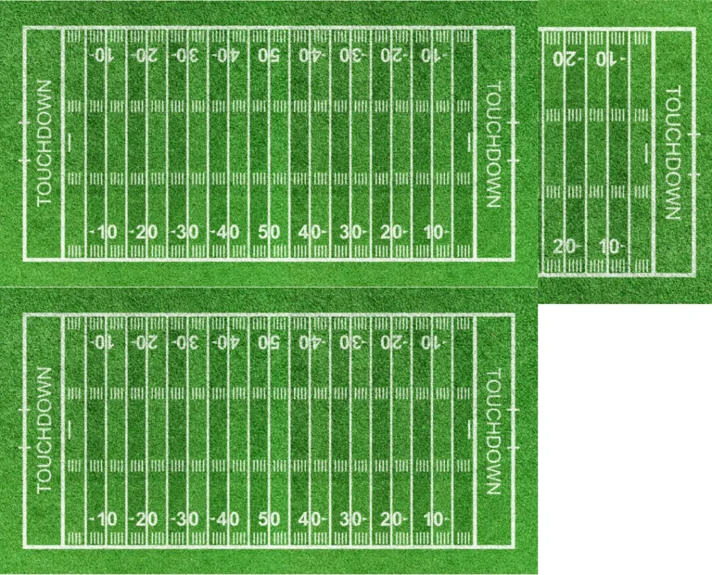 How big is a two-and-a-half acre compared to a football field