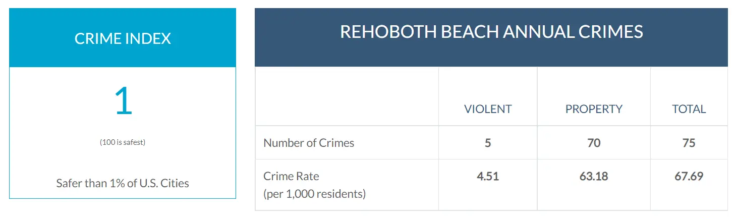 Rehoboth Beach Crime Data 
